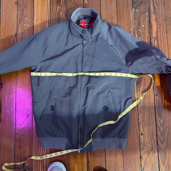 Baracuta Grey / Plaid Lined Bomber Jacket with Mock Neck - Picture 5 of 6